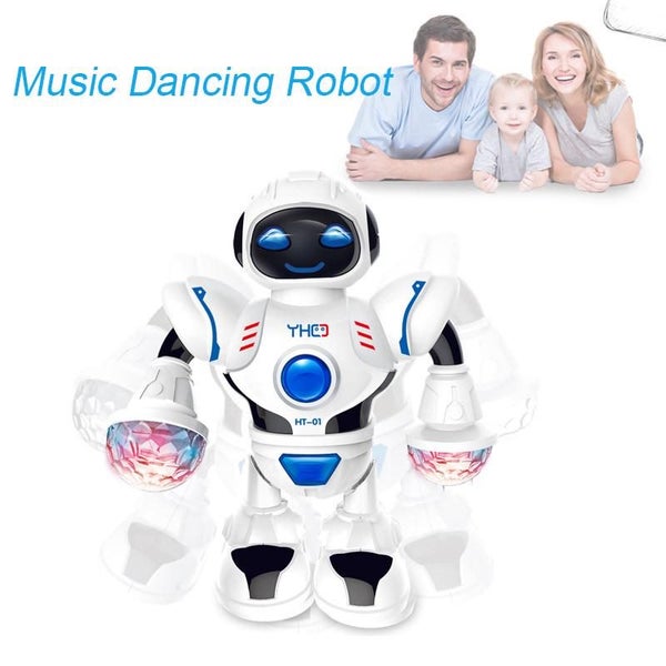 LED Light Music Electric Dancing Space Walking Robot Toy For Boys Kids Gift Carousel 2
