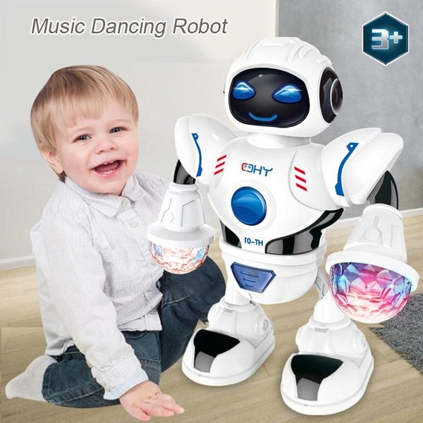 LED Light Music Electric Dancing Space Walking Robot Toy For Boys Kids Gift Carousel 1