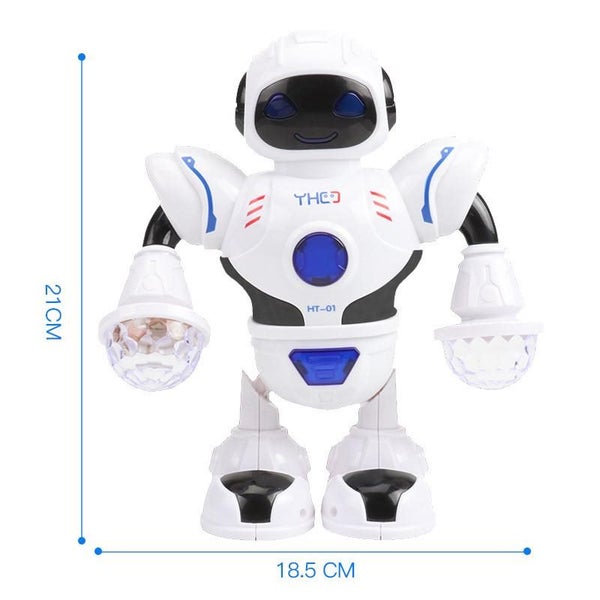 LED Light Music Electric Dancing Space Walking Robot Toy For Boys Kids Gift Carousel 4
