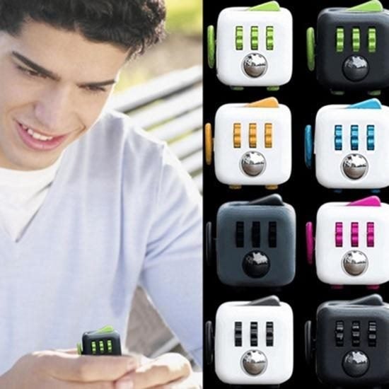 11 Colors Stress Relief Figet Cube Kids Pressure Dice Case Toy DIY Accessories Carousel 1