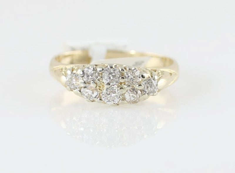 Edwardian diamond cluster 0.80tcw 18ct Carousel 1