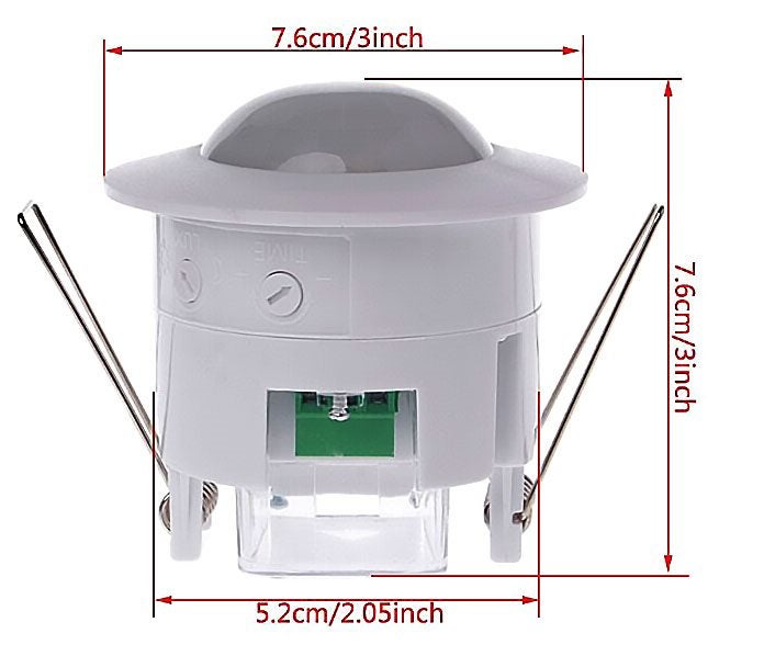 230V Light & Motion PIR Sensor. Simple Ceiling Mount 5~600 secs. Upgraded model Carousel 2