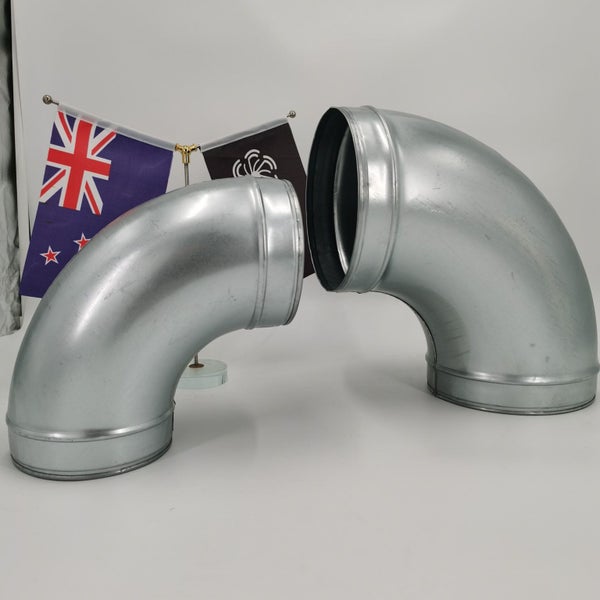 Galvanized Steel 90deg Fixed Bend 150dia Carousel 1