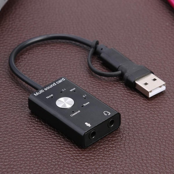 USB 2.0+Type C To 3.5mm Jack External Sound Card for Win Mac Linux Android Carousel 2