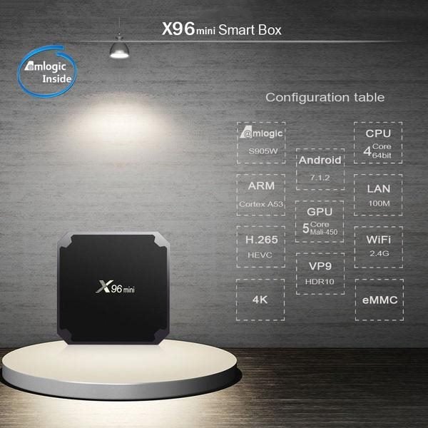 Android Tv Box X96mini Smart Amlogic S905W Quad Core DLNA Wifi Lan HD Media Play Carousel 2