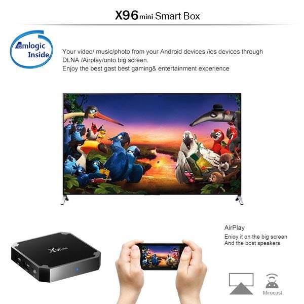 Android Tv Box X96mini Smart Amlogic S905W Quad Core DLNA Wifi Lan HD Media Play Carousel 9