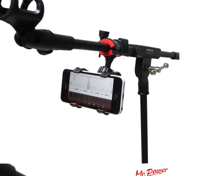 Phone Holder Clip on Microphone Stand or Bike Handle Bars Carousel 1
