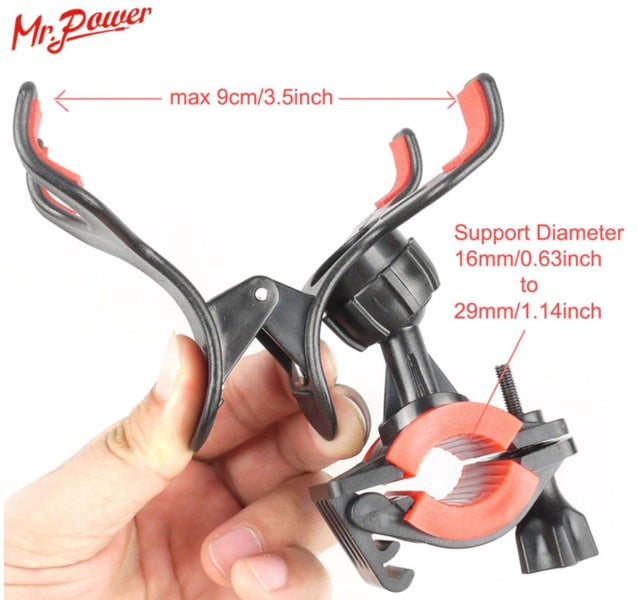Phone Holder Clip on Microphone Stand or Bike Handle Bars Carousel 4
