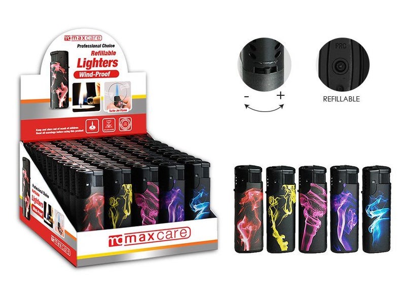 Cigarette Lighter Jet Flame Refillable and WIND PROOF!!! (PACK OF 6) Carousel 1