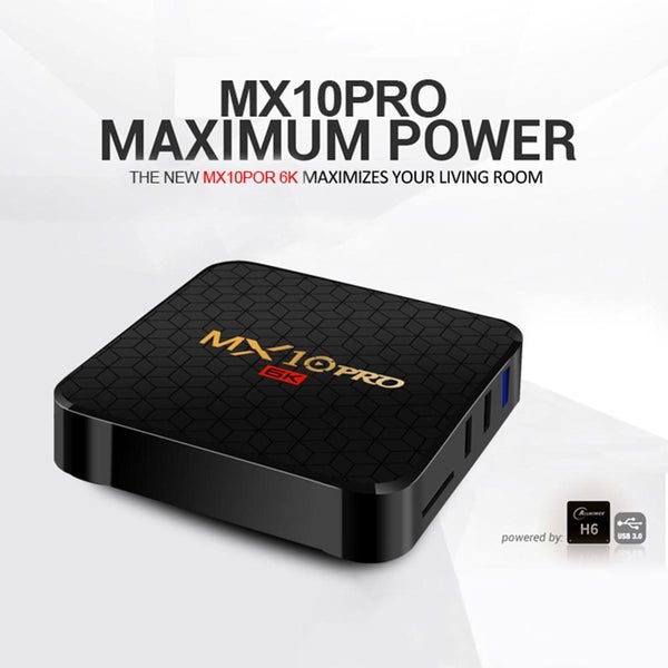 MX10 Pro TV Box 4GB+32GB Android 9.0 Allwinner H6 Quad Core 6K Set Top Box Carousel 7