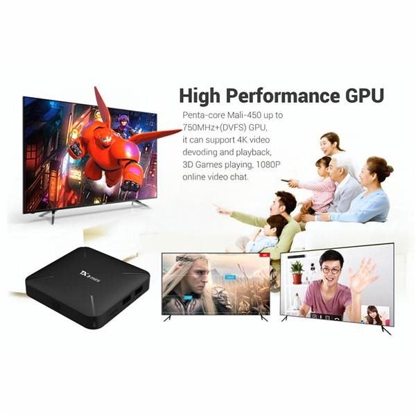 TX3 Mini LH Amlogic TV Box S905W 1G 8G Android 7.1 Quad Core 4K Wifi Media Carousel 8