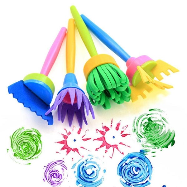 4pcs/set DIY Painting Sponge Brushes Tool for Kids Carousel 1