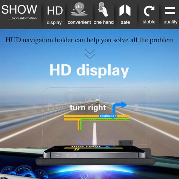Universal 6 Inch Car HUD SUV Phone/GPS Navigation Holder Head Up Project Carousel 2
