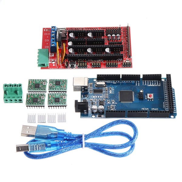 RAMPS 1.4 Control Board + MEGA2560 R3 + A4988 Driver With Heat Sink 3D Carousel 1