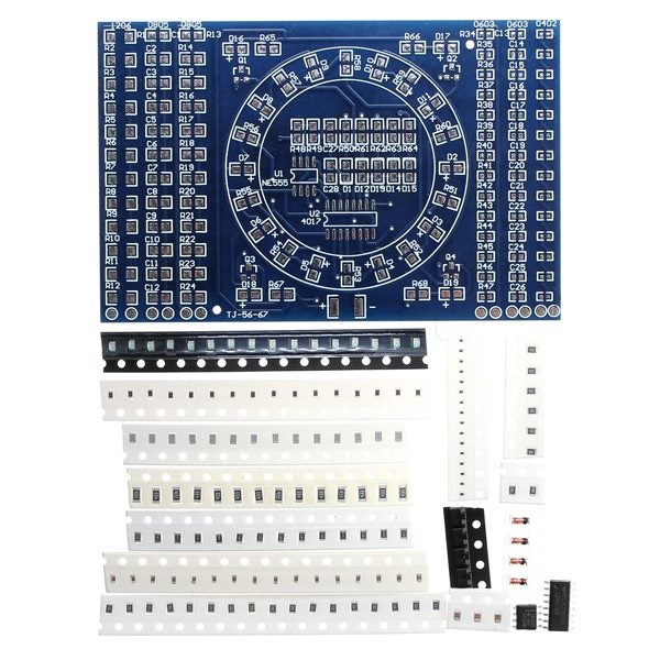DIY SMD Rotating LED SMD Conents Soldering Practice Board Skill Training Kit Carousel 1