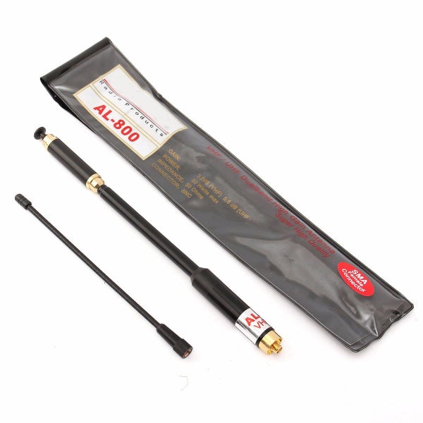 VHF/UHF Dual Band High Gain Long Range Telescopic Antenna SMA-F for UV-5R UV-B6 Carousel 6