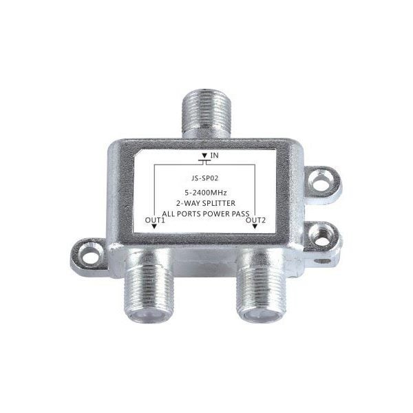 Jasen JS-SP02 Satellite 2 Way HD Digital Coax Cable Splitter Bi-Directional MoCA Carousel 1