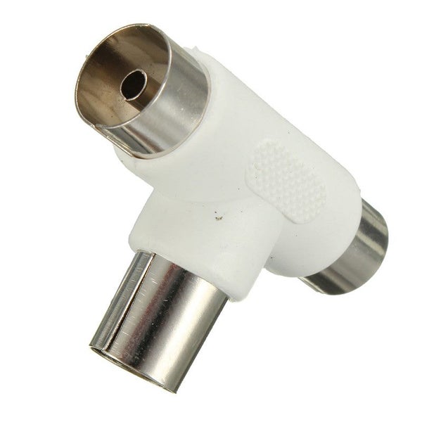 Coaxial Coax Antenna Y Splitter Adapter Aerial to CATV TV Converter Socket Plug Carousel 2