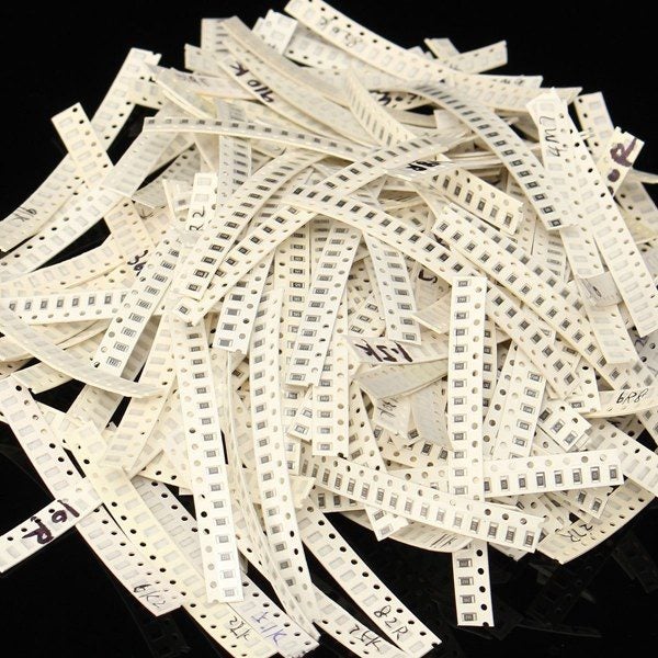 3400 Pcs 0R~10MR 170 Value 1/4W 5% 1206 Chip Fixed SMD Resistor Kit Carousel 1