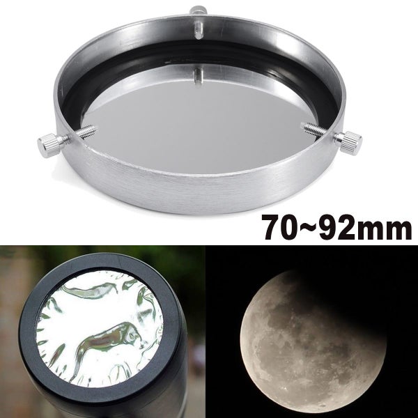 Silver 70-92mm Solar Filter Baader Film Metal Cover For Astronomical Telescope Carousel 2