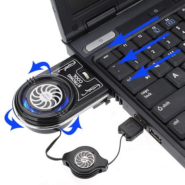 Mini Vacuum Blue LED USB Air Extracting Cooling Fan for Laptop Carousel 1