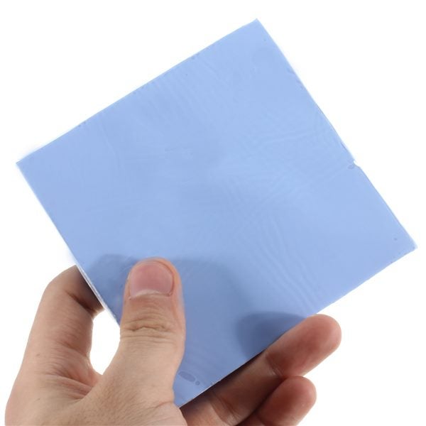 100mmx100mmx5mm GPU CPU Heat Sink Cooler Blue Thermal Conductive Silicone Pad Carousel 5