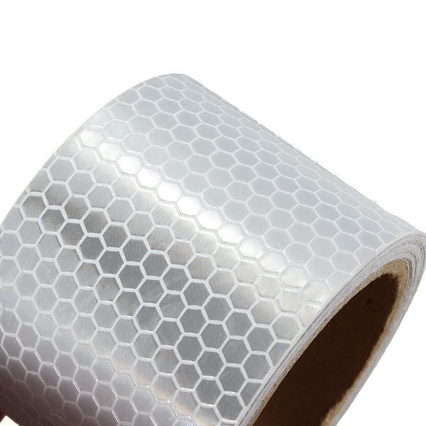 5cm 3m Long White Reflective Safety Warning Conspicuity Tape Film Sticker Carousel 2