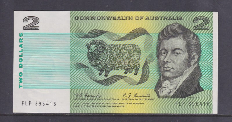 Australia - 1967 $2 - signed Coombs/Randall - "FLP 396416" - gEF - P-38b Carousel 1