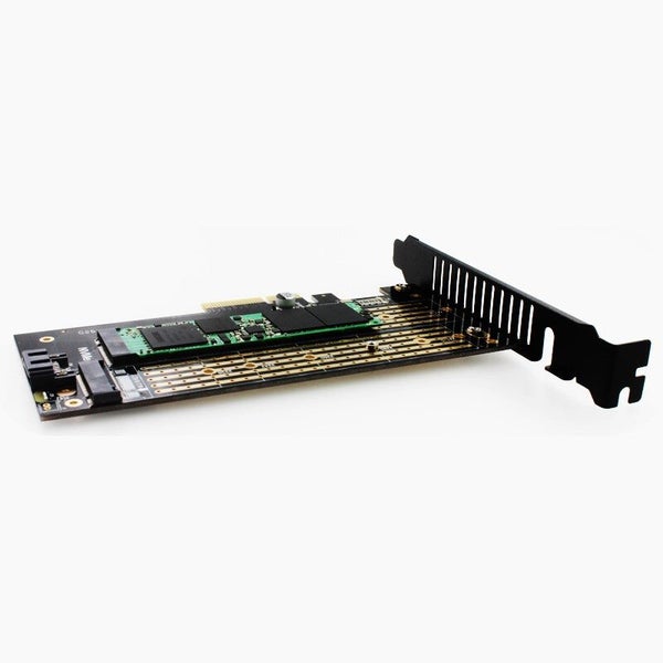 JEYI SK6 M.2 NVME SSD NGFF to PCI-E X4 Adapter M-Key B-Key Dual Interface Card S Carousel 8