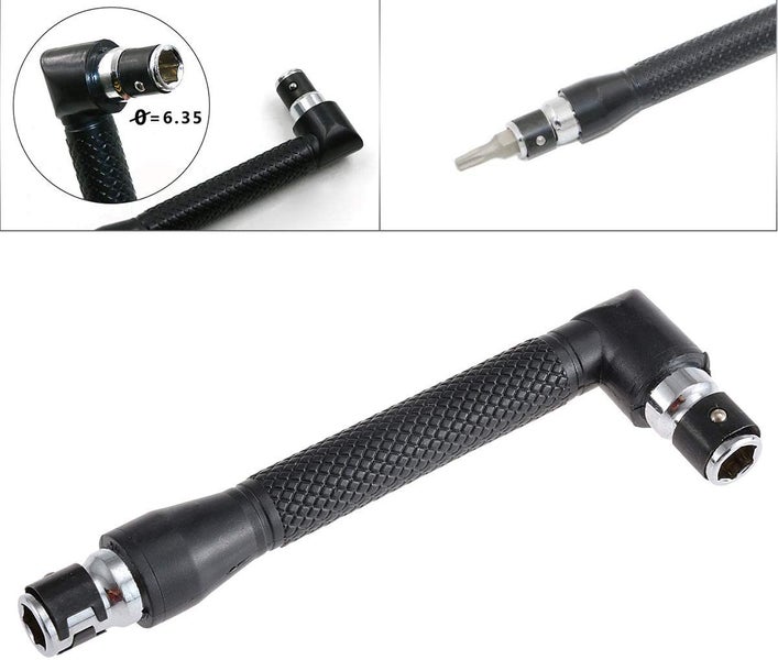 10Pcs Right Angle/L-shaped Extension Handle Hex Socket Wrench Bits Kit Carousel 19