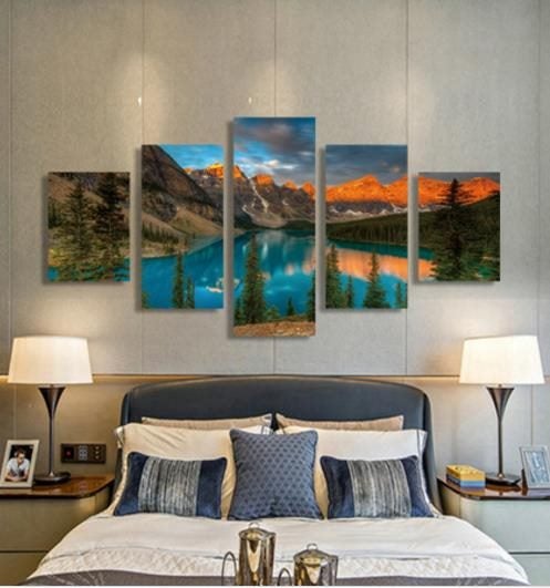 Wall Art 5 Panel Canvas Art Print Carousel 3