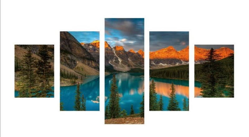 Wall Art 5 Panel Canvas Art Print Carousel 2