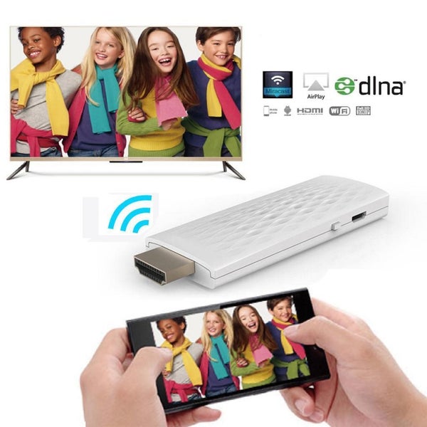 WiFi HDMI TV Dongle White 1080P HD Receiver Support Miracast AirPlay DLNA Carousel 1