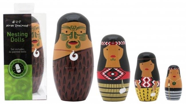 NZ Gift: Maori Whanau - Nesting Doll Set Carousel 1