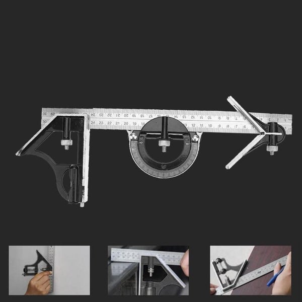 Multifunction Ruler Multi Combination Square Angle Finder Protractor Spirit Carousel 5