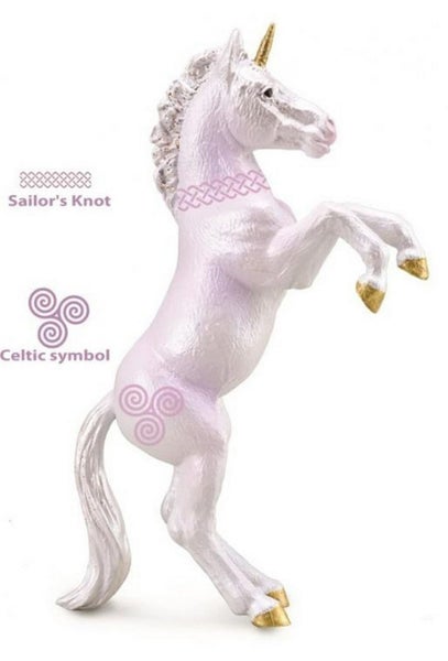 CollectA Unicorn Foal Rearing Figurine (Pink) - 7.2 x 11.7cm Carousel 1
