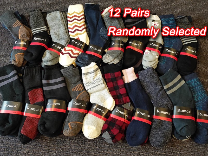 (12 Pairs) Thick Socks Thermal Socks Bulk Sale Carousel 1
