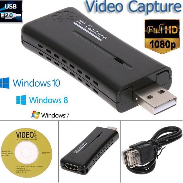 USB 2.0 HD 1080P Mini Portable Port 1 Way HDMI Video Capture Card for PC Laptop Carousel 1