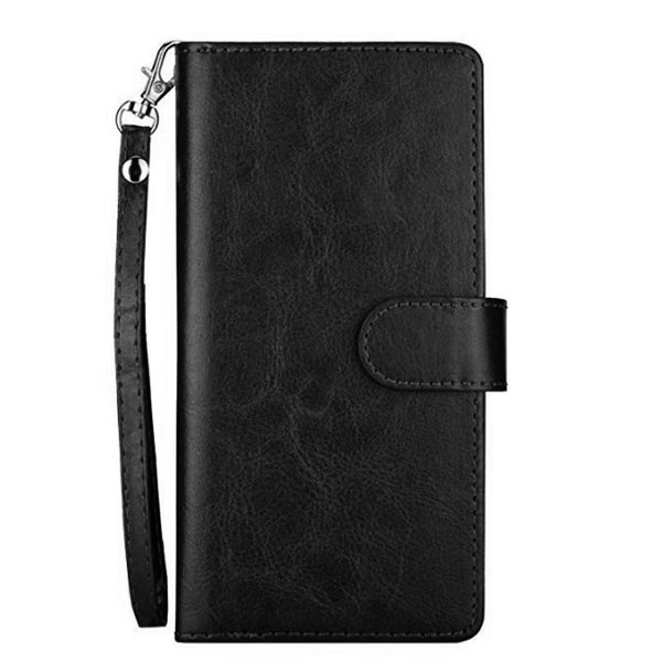 Galaxy A22 4G Luxury Multifunction wallet case 9 card slots & wrist strap blk Carousel 2