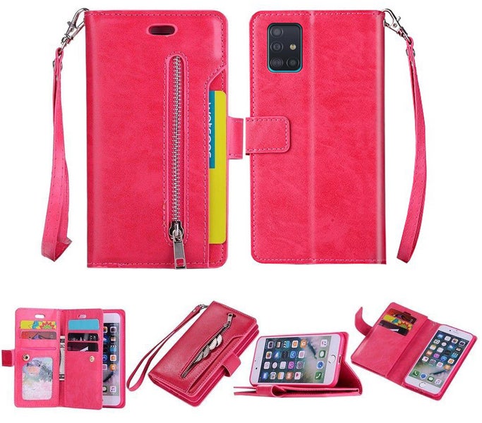Galaxy a71 multifunction wallet case 9 Card Slots Front Pocket zipper hp Carousel 1
