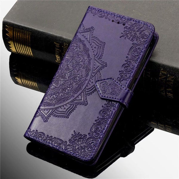 Vodafone Smart V10 Pu Leather Wallet Case Embossed Mandala Magnetic Closure ppl Carousel 2
