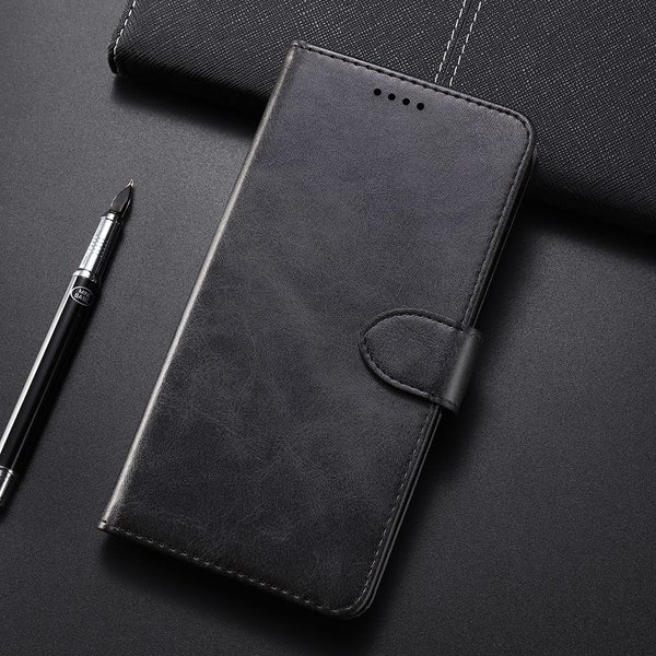 Iphone 12 mini wallet case cowhide finish PU leather card slots charcoal Carousel 2
