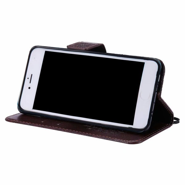 Moto edge 20 Pu Leather Wallet Case Embossed Sunflower Card Slot brn Carousel 4