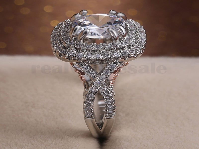 CZ Diamond White Gold Ring Carousel 5