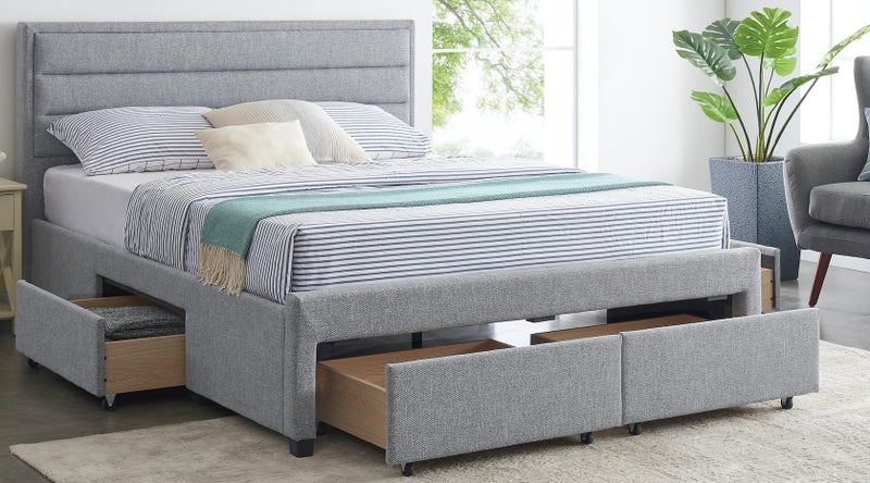 Queen Bed Frame~~~ With 4 Drawer Bed Carousel 1