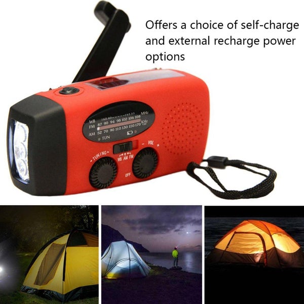 Emergency Hand Crank Generator AM/FM/WB Radio Flashlight Charger HY-88WB GCC Carousel 2
