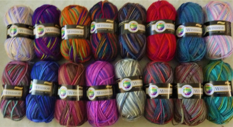 KNITTING WOOL 8 PLY DK 10 x 50gm MULTI COLOURED Carousel 1