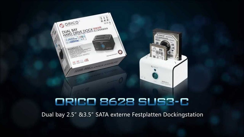 ORICO 8628US3-C 2 Bay Hard Drive Docking/Clone Station (USB3.0) White Carousel 1