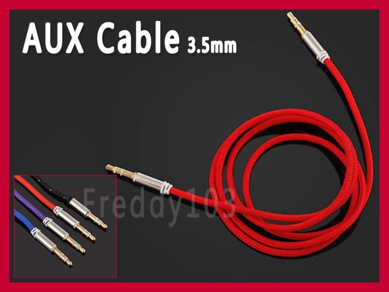 2 X 3.5mm Car Aux Stereo Audio Cord for iPhone iPod Carousel 1