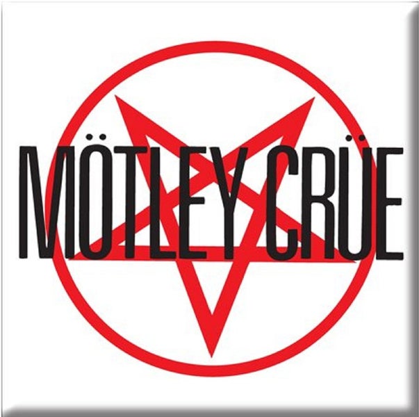 Motley Crue Fridge Magnet band Logo new Official 76mm x 76mm Carousel 1